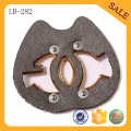 LB282 Real metal logo custom leather jacket patches